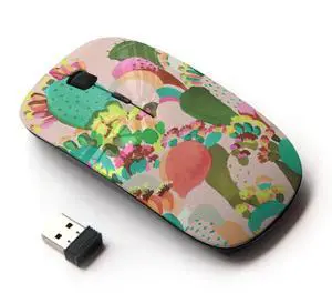 KOOLmouse [ Optical 2.4G Wireless Mouse [ Cactus Painting Colorful Mexico Art ]