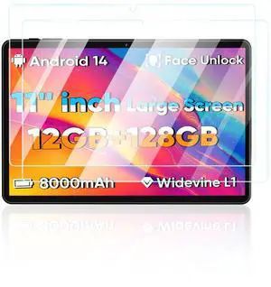Screen Protector for COLORROOM C5 Android 14 Tablet 11inch 2in1 Tablet PC Tableta,UYRUREL Anti-Scratch 9H Hardness Touch Sensitive 2.5D Rounded Edges Bubble Free Easy to Install,2 Pack.