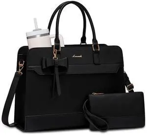 LOVEVOOK Laptop Tote Bag for Women,Leather Work Bag, Waterproof Business Teacher Bag,Large Computer Handbag Purse Briefcase,Office Gifts for Women