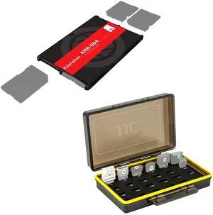 4 Slots Memory Card Storage Case + 24 Slot Mini Flash Drive Case : Case for Storage 4 Memory Card and 24 Mini USB Drive Data Storage Holder Bundle