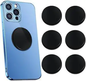 6 Pcs Shungite Neutralizer Sticker for Cell Phone 20 mm/ 0.79 Inch Shungite Stones Plate for Tablet Laptop Computer