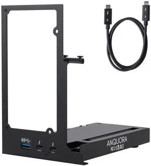 ANQUORA ANQ-L336 Mini eGPU Enclosure 40Gbps Thunderbolt3/4 USB4 for Laptop Compatible with Win/Linux/MacOS/ROG Ally X/Claw 8, PCIe External GPU Dock with PD 85W, Support NVIDIA/AMD, DC/ATX/SFX/Flex