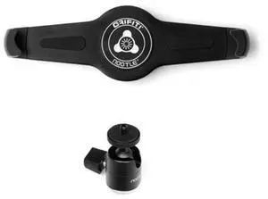 GRIFITI NOOTLE Mini Ball Head and Adjustable Standard to Large Universal Tablet Holder Adaptor 3/8" to 1/4 and 1/4" to 1/4" Mount 9.5-14.5 in Tablets for Tripods, Monopods, Stands