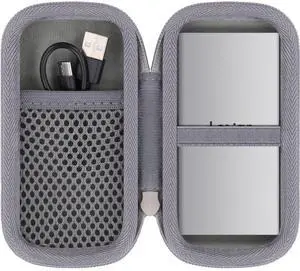 Khanka Hard Carrying Case for Lexar ES3 1TB 2TB Portable External SSD, Shockproof Hard EVA Travel Storage Bag for Lexar ES3 Portable Solid State Drive External Hard Drive, Case Only (Gray)