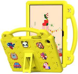 YRH Case for Galaxy Tab A9 Plus/Tab A11 Plus 11'', EVA Shockproof Cover for Samsung A9+ Plus / A11+ Plus Tablet Case, with Stand Handle Figures, Yellow