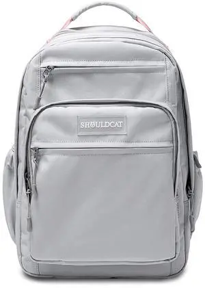 FANDARE Casual Backpack Men Women 15.6 inch Laptop Daypacks Bag Rucksack for Hiking Camping Travel Outdoor Activities Waterproof PolyesterGrey Pink