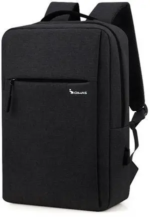 OIWAS 14 Inch Laptop Backpack Lightweight Computer Backpack for Men with USB Charging Port Clean Design Mens Laptop Backpack for Travel, Business, Casual, Black