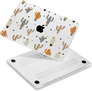 Yebiseven for MacBook Air 13.6" M4 Case 2025 2024 2022 Released A3240/A3113 M3/A2681 M2, Laptop Case with Keyboard Cover & Screen Protector & OTG Adapter & 2 Webcam Covers, Cute Cactus