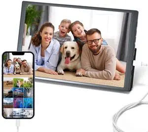 G-STORY 10.1" Digital Picture Frame Portable Monitor for iPhone,3 Hour Built-in Battery, Lightweight one Cable Transform to Large Screen Streaming,Large Digital Photo Frame 1280 * 800