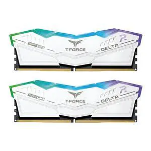 TEAMGROUP T-Force Delta RGB DDR5 RAM 32GB Kit (2 x 16GB) 7600MHz (PC5-60800) CL36 Desktop Memory Module RAM (White) for 600 Series Chipset - FF4D532G7600HC36DDC01