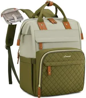 LOVEVOOK Laptop Backpack for Women, 15.6'' Waterproof Nurse Bag Teacher Work Backpack Purse for Women, Travel Computer Backpack for College Office Business Ladies