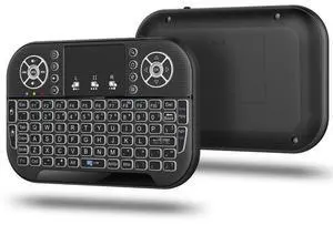 Mini Bluetooth Keyboard Portable Remote Control Touchpad Mouse Combo, 2.4GHz RF Multi Touch, Rechargeable Handheld Keyboard Controller for Smartphones, PC, Tablet, Laptop