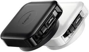 Fasgear Retractable USB C Cable, 2 Pack USB C 2.0 Charger Cord 60W PD/PPS Fast Charging for iPhone 16 15 Pro Max/iPad/Mac-Book/Sam-Sung, 360° Rotatable Desk Type C Cable (Black/White)