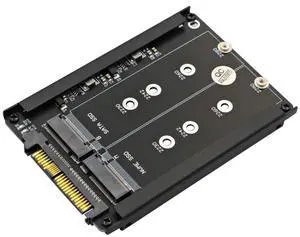 HLT 2 in 1 M.2 NVME SSD and B Key/B&M Key SSD to SFF-8639 U.2 with Frame Bracket - Retain mSATA SSD as 7mm 2.5" SATA Drive