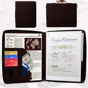 E NET-CASE Premium PU Leather Case for Remarkable 2 Tablet 10.3 inch (2020 Released), Business Handheld Design Cover for Remarkable 2 Digital Paper with Zipper & Pen Holder (Fantasy Brown)