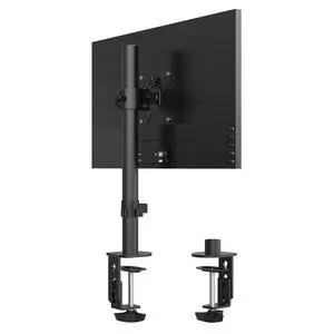 PHOLITEN Monitor Mount for Most 13-32" Computer Screens up to 20lbs,Adjustable Single Desk Monitor Stand with Tilt Swivel Rotation, VESA 75x75mm/100x100mm