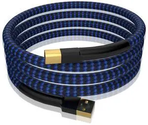 Viborg HiFi USB Cable 4.9FT/1.5M DAC A-B OCC Digital AB Audio A to B Hi-End USB Cord for Digital-to-Analog Converter (DAC)