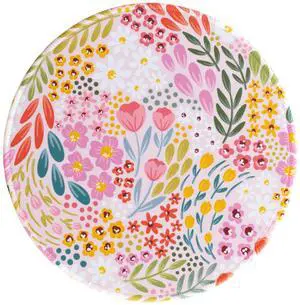 Elyse Breanne Design, 8.5 Inch, Round Mouse Pad for Computer, Desktop Protector, Non-Slip Rubber Backing, Summer Meadows