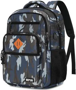 BICPSRO Classic Backpack for Men Women, School Backpack for Girls Boy Teens,15.6 Inch Laptop Bookbag with USB Charger for College High School Work Business Computer Book Bag,mochilas para hombres