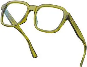 VISOONE Oversized Square Blue Light Blocking Glasses Fashion Computer Eyewear for Women and Men BENNETT