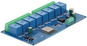 LOCADENCE 8 Channel Relay Module, DC 5~30V 8 Circuit Relay Shield Module with Large Capacity 4M Byte Flash for ESP32 Secondary Development Learning