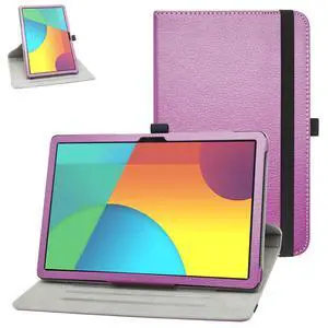 Bige for Digiland 1050 Case,OX Tab 10 Rotating Case,360 Degree Rotary Stand with Cute Pattern Cover for Digiland 1050 /OXTAB Tab 10 OX-P010 10.1" Tablets,Purple