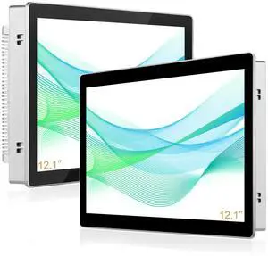Senisway 12.1 inch Aluminum Flat Embedded Industrial Touch Screen Monitor,HDMI/VGA/DVI Interface, Capacitive Touch Screen Monitor,10 Points Touch,IP 65 Waterproof 1024 x 768 @ 60Hz