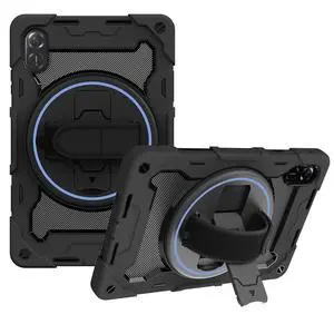 Compatible for Honor Pad X9 Tablet Case 11.5" 3in1 Armor Heavy Shockproof Protective Rugged Kickstand with Shoulder Strap[Without Screen Protector, Pen] - F