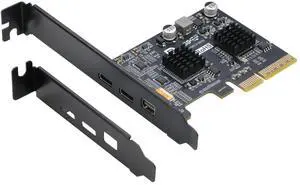 PCIe to USB C Expansion Card [10Gbps], RIITOP PCIe 3.0 x4 and Mini Displayport (Input) to USB 3.2 Gen2 Type-C 10Gbps Video Card