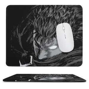 Anime Mouse Pad with Stitched Edge Non-Slip Rubber Base 9.8"×11.8" Manga Guts Mousepad for Laptop Computer PC Gaming Office