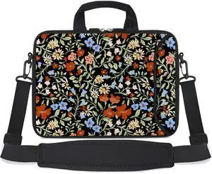 RICHEN 17 inch Laptop Shoulder Bag Carrying Case with Handle Fits 15.6/16/17/17.3/17.4 inch Laptop Notebook (Flowers2, 16-17.3 inch)