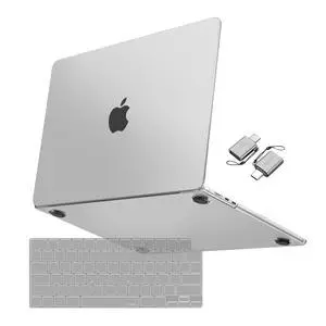 MOSISO Compatible with MacBook Air 15 inch Case 2025 2024 2023 Release M4 A3241 M3 A3114 M2 A2941, Ultra-Thin Natural Original Color Plastic Hard Shell Case & Keyboard Cover & Type C, Frost Clear