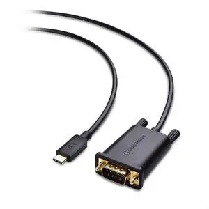 Cable Matters USB C to Serial Adapter Cable - 3ft, USBC to DB9, USB C to RS232 Cable, Compatible with Thunderbolt 5/4, Supports Windows 11/10/8/7/Vista/XP, macOS 11.0 or Later