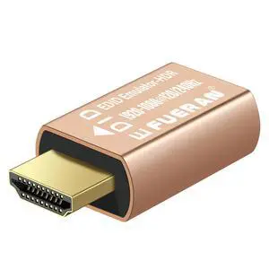FUERAN HDMI Pass-Through EDID Emulator, 1920x1200@59Hz, Compatible with Video Splitters, Switches and Extenders (1920x1080@120/240Hz-HDR)