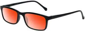 Medspex M Readers 105 Color Therapy Reading Glasses +2.50 Black/Orange Unisex Fluorescent Light Sensitivity Chromotherapy Chakra Healing