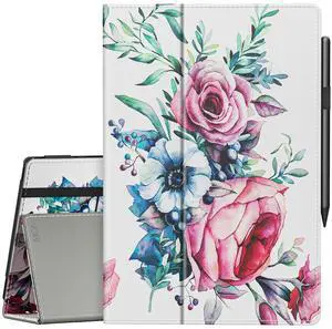 VORI Case for Amazon Kindle Fire Max 11 Tablet (13th Generation, 2023 Release), Slim Folding Stand Folio Cover with Auto Wake/Sleep & Hand Strap for All-New Fire 11 Max Tablet, Peony