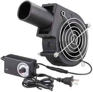 Wathai BBQ Air Mover Blower Fan 12V 97mm x 33mm,Variable Speed Centrifugal Fan with 110V - 240V AC Plug for Camping Quick Charcoal Starter,Outdoor Cooking,Fireplace,Bellows,Wood Stove or Drying Boots