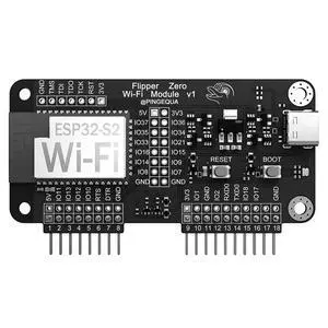 Flipper Zero Wi-Fi Devboard with Pre-Installed Marauder Firmware, ESP32-S2 Chipset for Wireless Testing, Expandsion Module Accessories(Black)