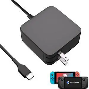 45W Charger for Nintendo Switch OLED,Lite Steam Deck Support TV Mode Xbox Controller Fast Charging USB-C 20V 2.25A with 6FT Adapter Power Cord