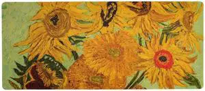 ALAZA Sunflower Print Van Gogh Large Gaming Mouse Pad Big Mousepad Mice Keyboard Mat with Non-Slip Rubber Base for Computer Laptop Home & Office, 35.4 X 15.7 inch