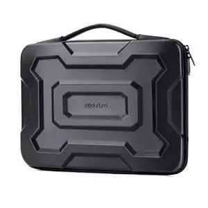 MOSISO 13-14 inch Laptop Hard Case, 13.3 inch Waterproof Shockproof Computer Bag Compatible with MacBook HP Dell, Mechanical Geometric EVA Carrying Sleeve Laptop Case Hard Shell with Handle, Black