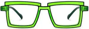 Zeelool Rectangle Glasses Stylish Eyewear for Women Blue Light Blocking Glasses Anti Eyestrain Glasses ZJGP094654-08 Green