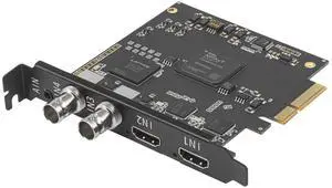UNISHEEN 4 Channel 3G SDI HDMI Video Capture PCIeX4 Card 1080p - Work in 4 Channel Simultaneously, Support Linux/Win11, Quad HDMI SDI PCIe Video Capture Card