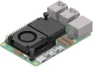 Argon Active Cooler for Raspberry Pi 5 | Large Aluminum Heatsink and Raspberry Pi 5 Fan, 30mm PWM Blower Type Fan | Argon THRML 30mm Raspberry Pi 5 Active Cooler