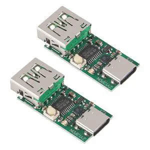 AITRIP 2PCS Type-C USB-C PD2.0 3.0 to DC USB Decoy Fast Charge Trigger Poll Detector 100W MA (ZY12PDN USB Board)