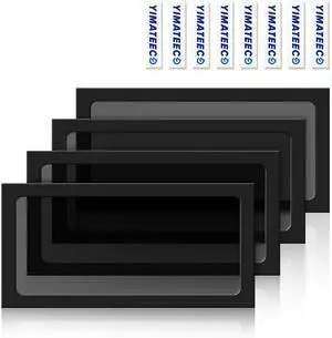 Dust Filter PC 240mm for Computer Cooler/PSU/Routers Nylon 80 Mesh, Magnetic Frame PC Fan Dust Mesh PC Cooler Filter Dustproof Computer Fan Grills (Nylon, 120 * 240mm, 4pcs, Black)