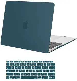 MOSISO Compatible with MacBook Air 13 inch Case 2022 2021 2020 2019 2018 Release A2337 M1 A2179 A1932 Touch ID, Plastic Hard Shell Cover&Keyboard Cover for MacBook Air 13.3 inch Case, Deep Teal
