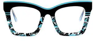 Zeelool Blue Light Glasses Women Square Blue Blockers Eyeglasses Stylish Designer Eyewear 100% UV400 Protection JGA274282-02B