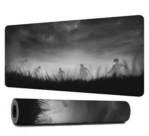 Y YIHANGBEST Creepy Zombies Gaming Mouse Pad Haunted Field Eerie Landscape Halloween Large Mousepad Desk Keyboard Mat for PC,Home,Office 35.4"X15.7"