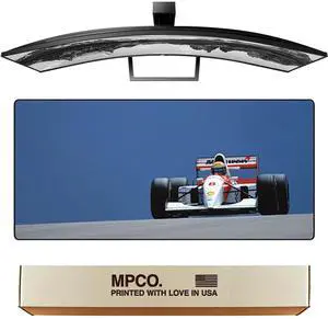 MPCO. Racing Series Large Gaming Mouse Pad -36" x 17" Duraglyde Fabric British Gp Gaming Desk Mats - Non-Slip, Washable, Mat for Computer Desk, Smooth Glide for Precision Gaming & Work
